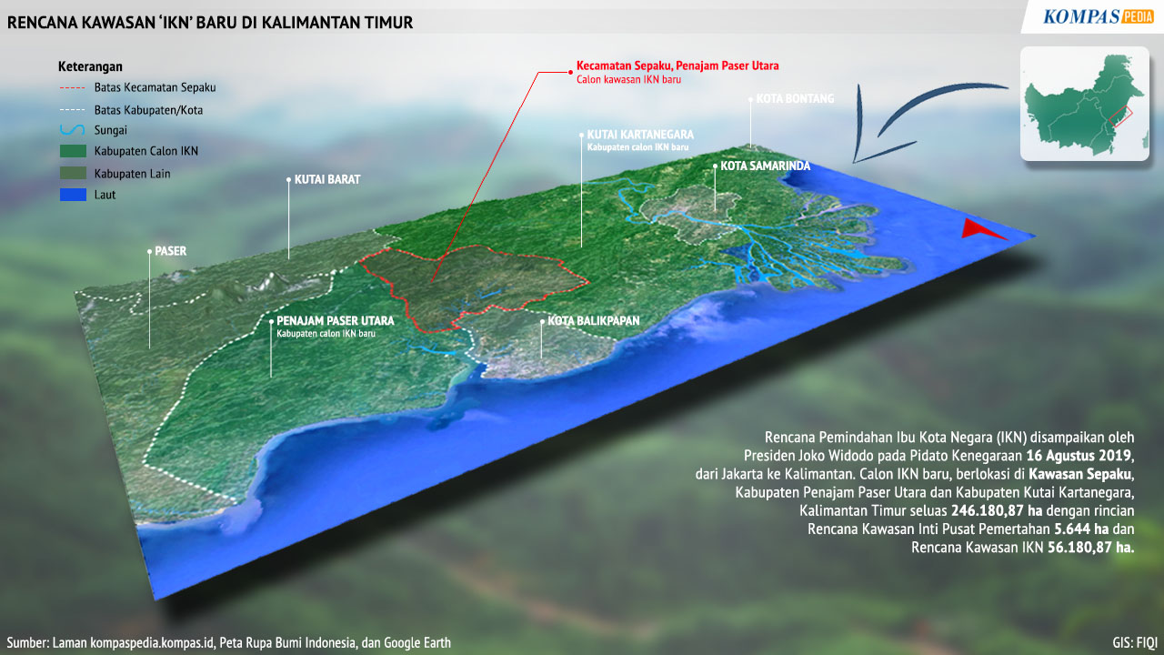 Rencana Kawasan 'IKN' Baru di Kalimantan Timur